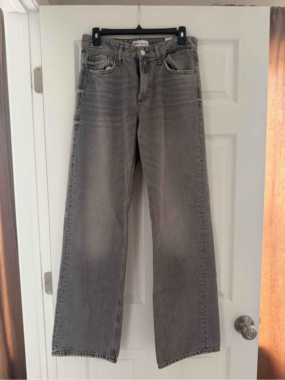 Zara Grey Wide-Leg Jeans
